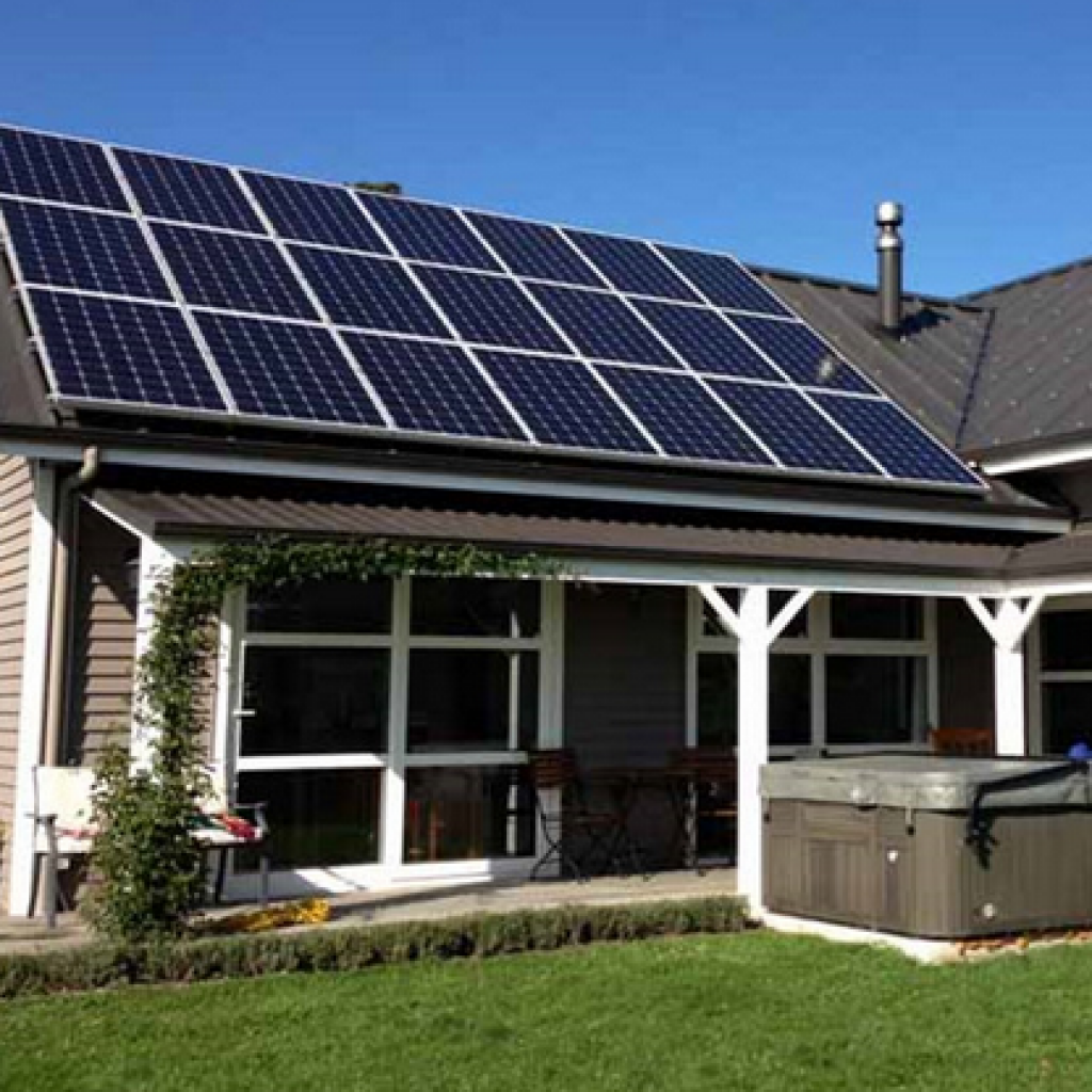 Solar Panels mounted on residential home